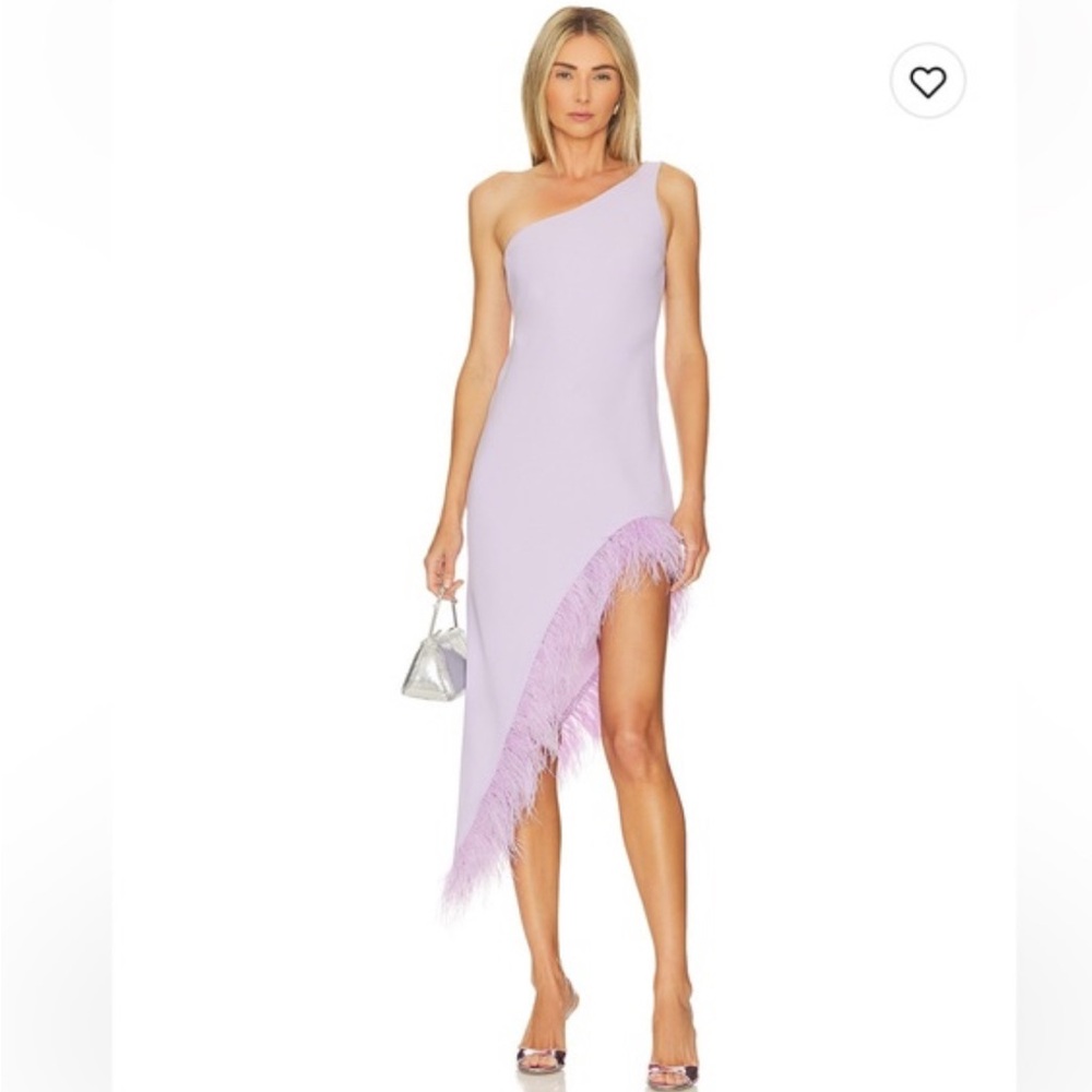 Amanda Uprichard One-Shoulder Lilac Dress